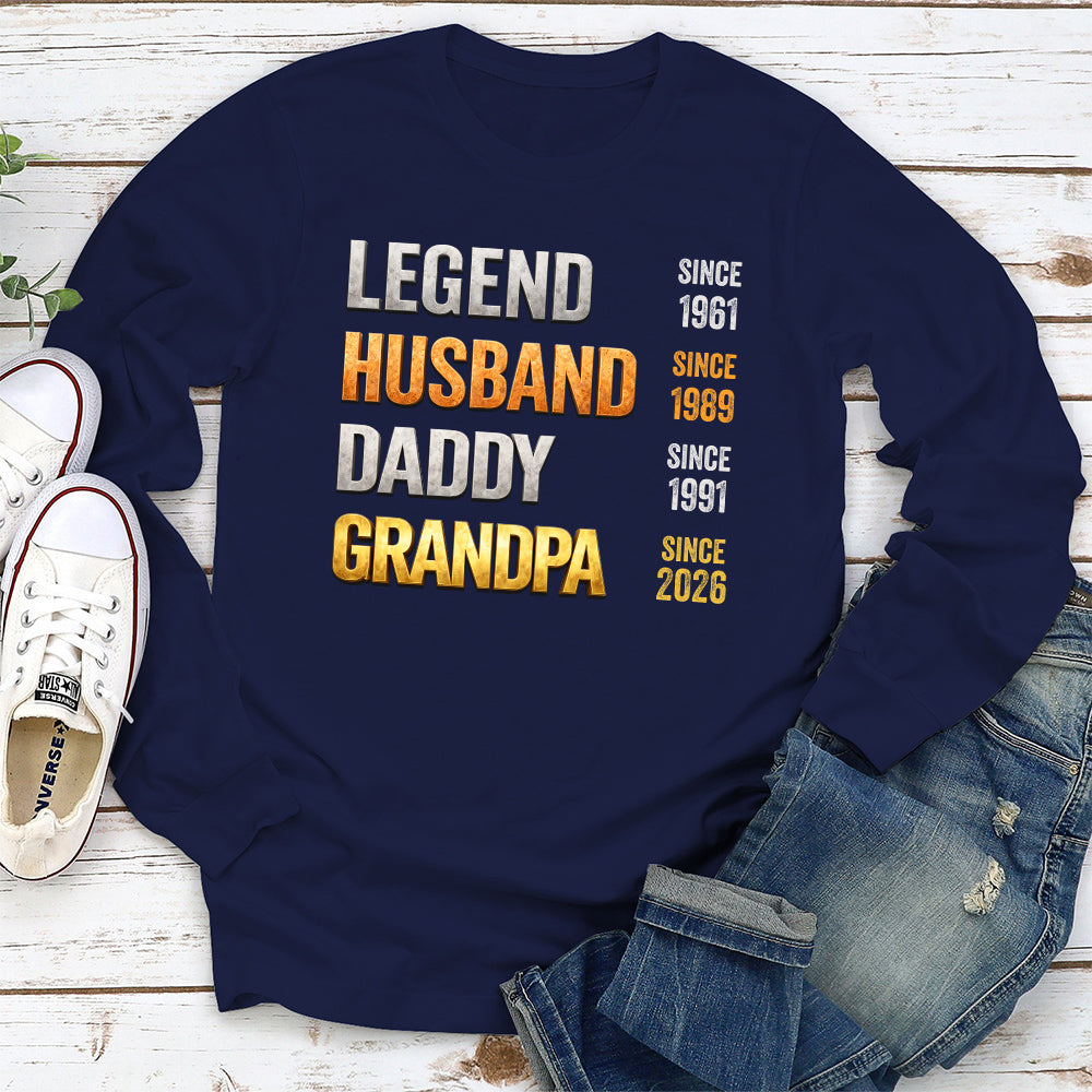 Custom Father's Day, Special Gift for Dad & Grandpa • Legendary Dad Metal Retro - Personalized 3D Effect Shirt
