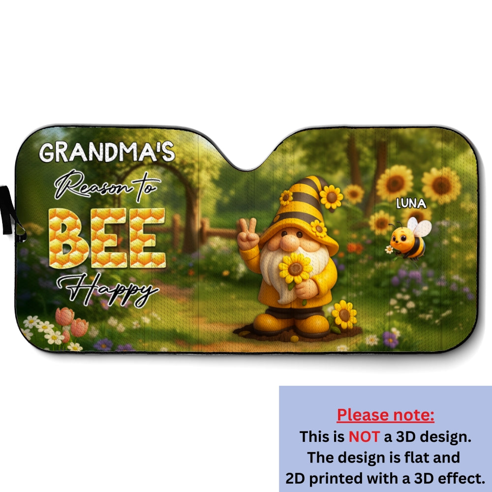 Reason To Be Happy - Personalized Car Sunshade