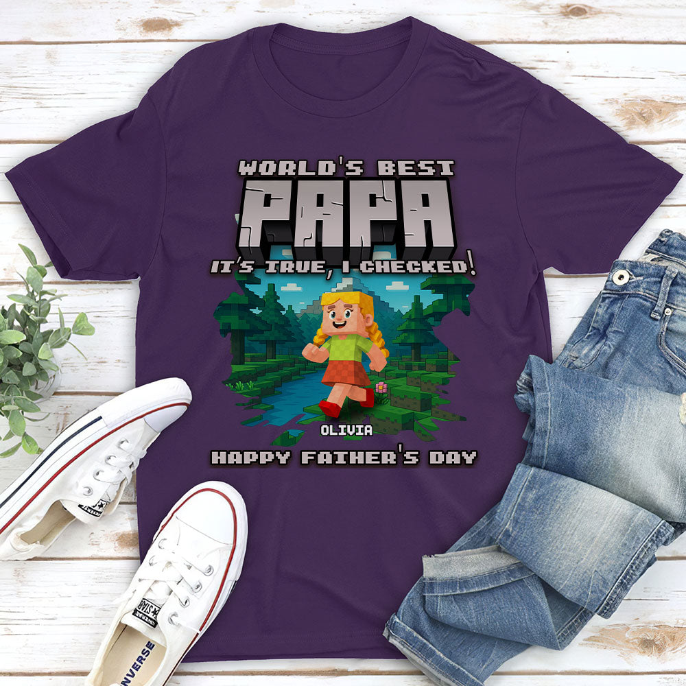 Custom Father's Day, Special Gift for Dad & Grandpa • World Best Grandpa - Personalized Shirt