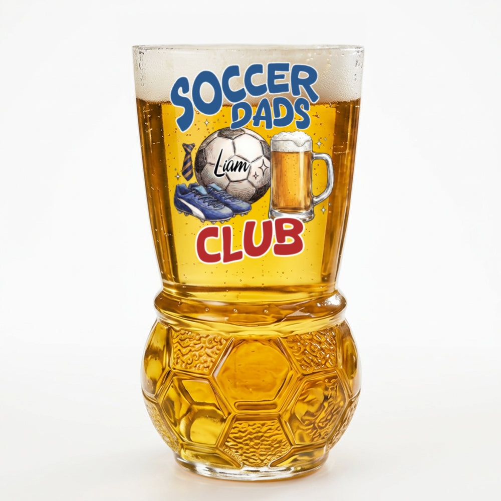 Soccer Dads Club - Personalized Football Beer Glass