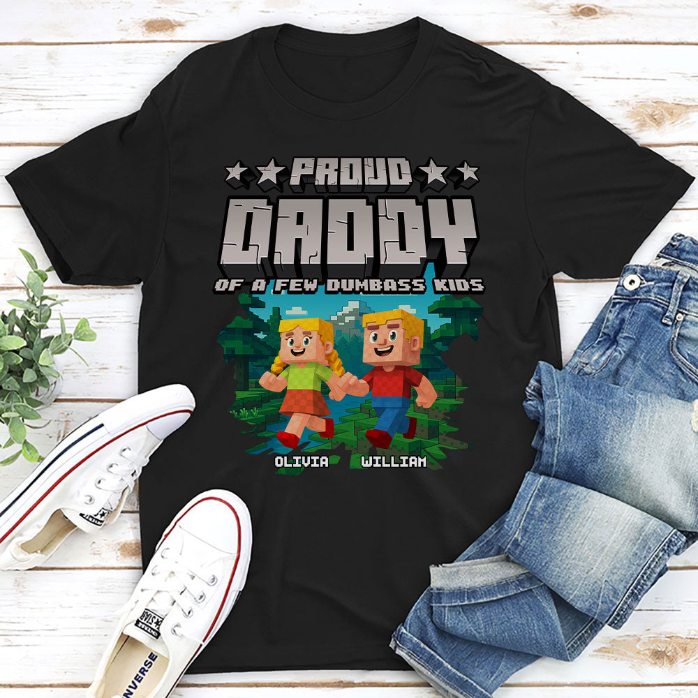 Custom Father's Day, Special Gift for Dad & Grandpa • Proud Grandfather Of Few Kids - Personalized Shirt