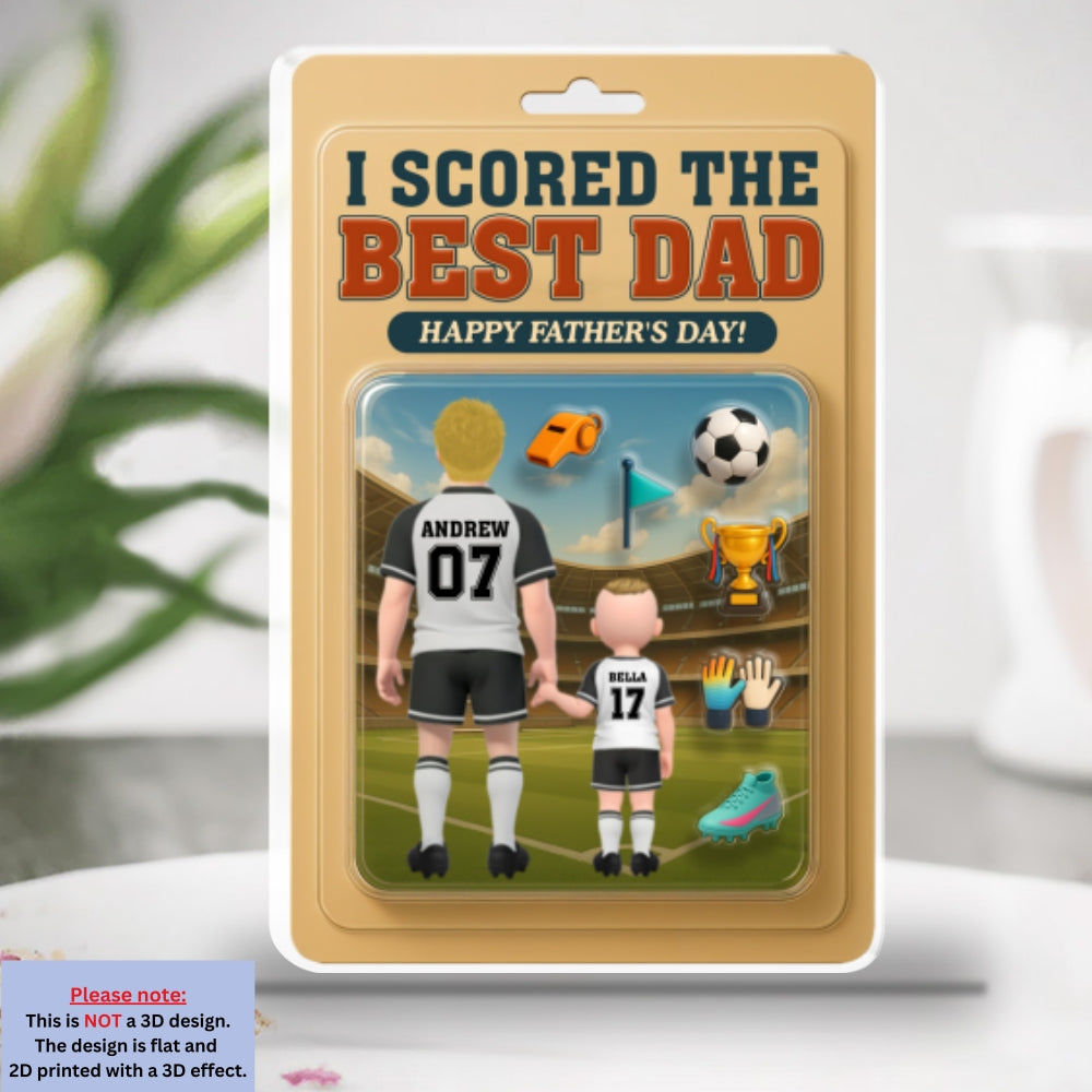 Custom Father's Day Decor, Gift for Dad & Grandpa • I Scored The Best Dad - Personalized Acrylic Plaque