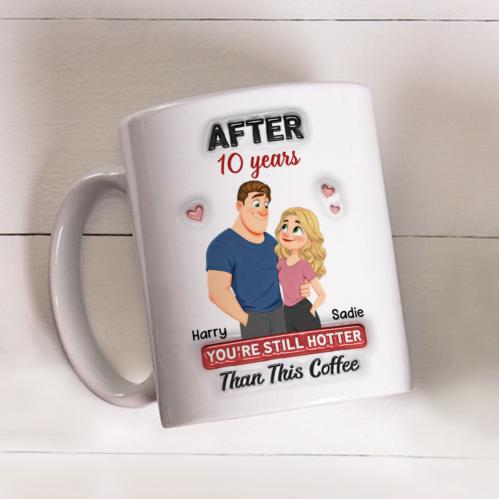 Custom Anniversary Keepsake Gifts For Couple • Love Is You - Personalized 3D Inflated Effect Mug
