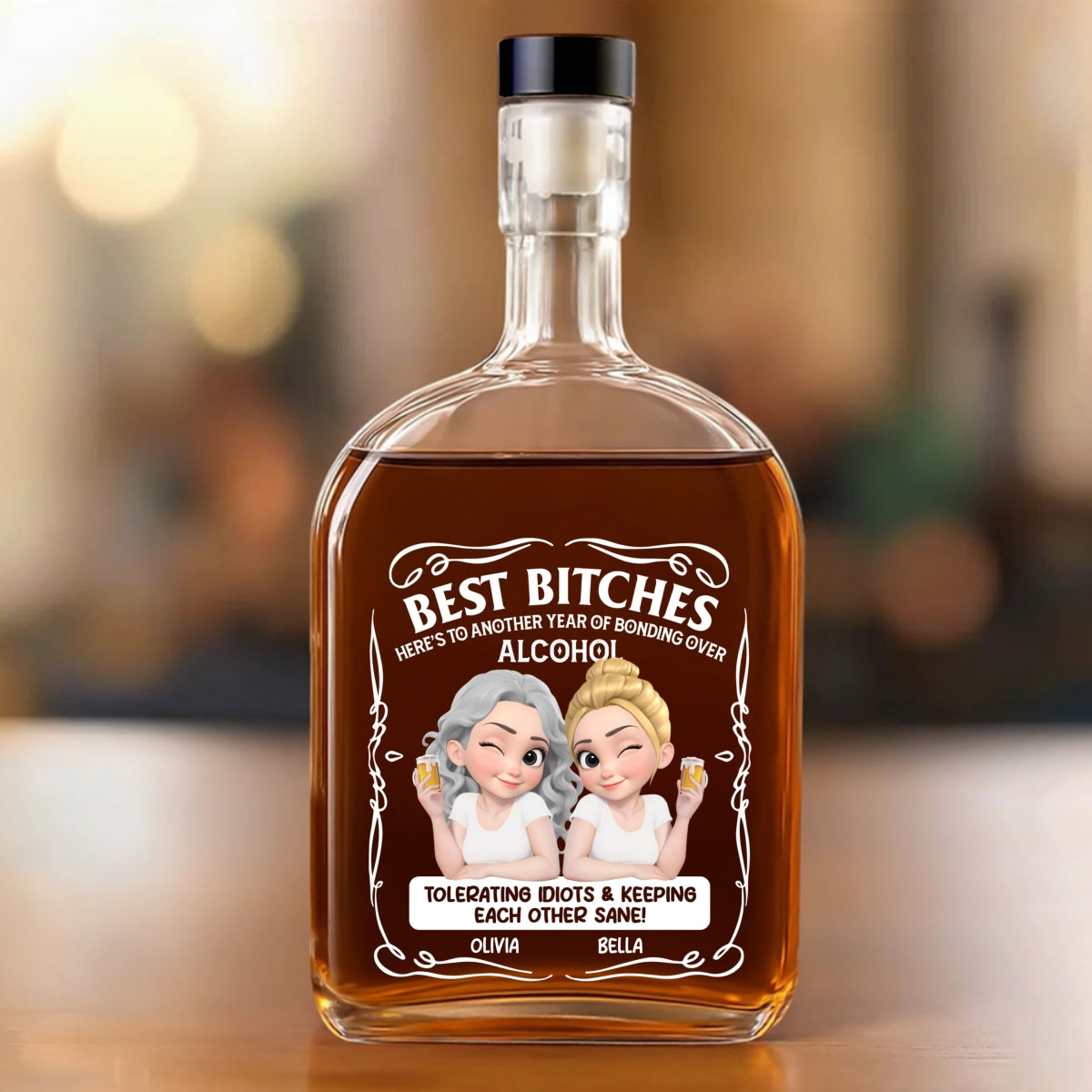 Keeping Each Other Sane - Personalized Spirits Decanter