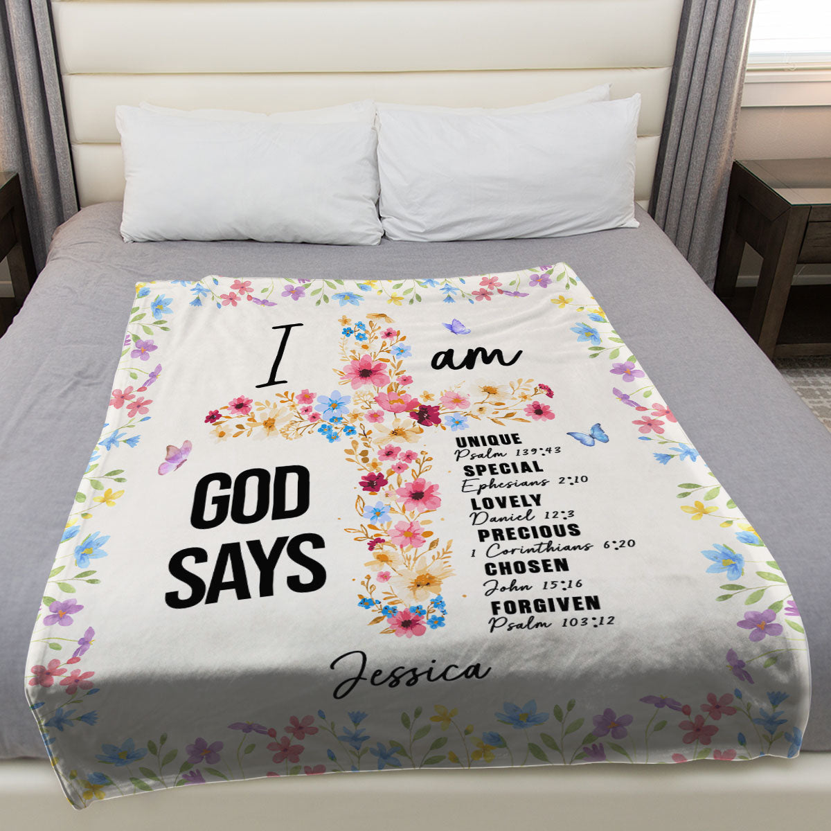 God Trusts You - Personalized Fleece Blanket