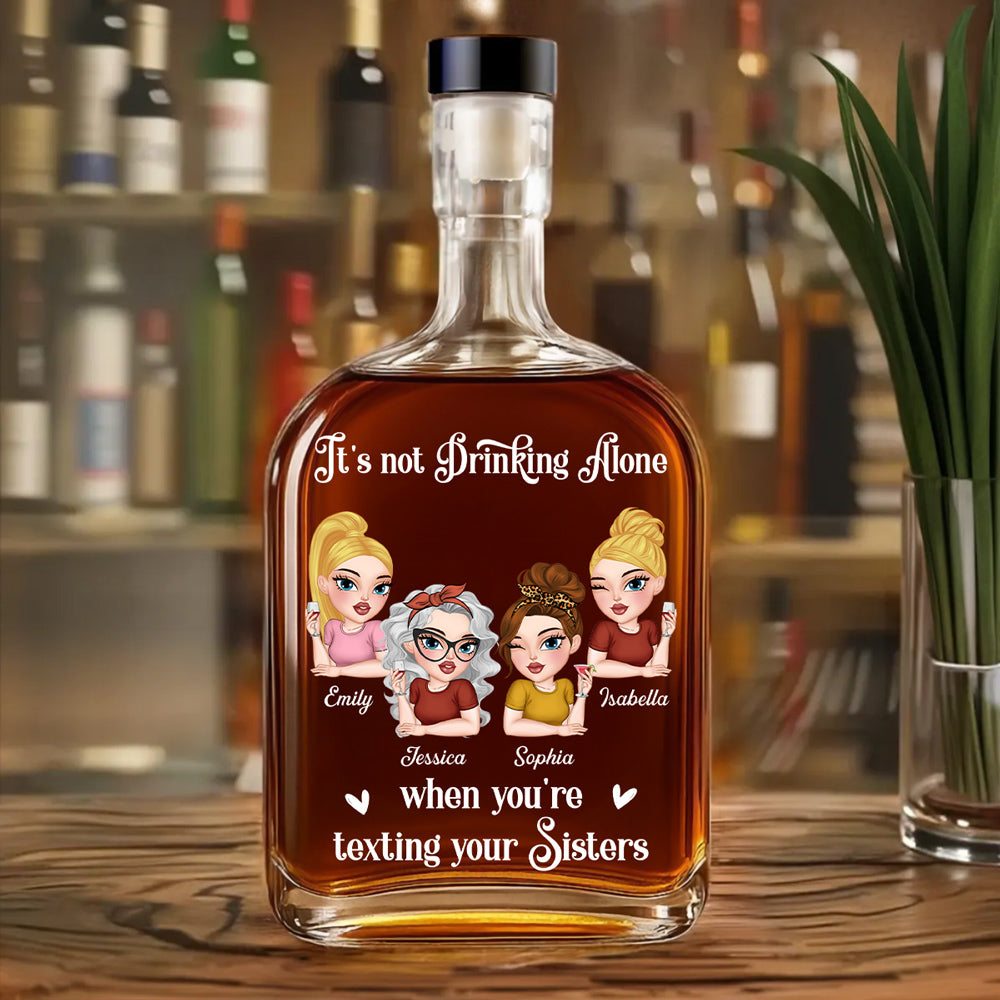 Not Drinking Alone - Personalized Spirits Decanter