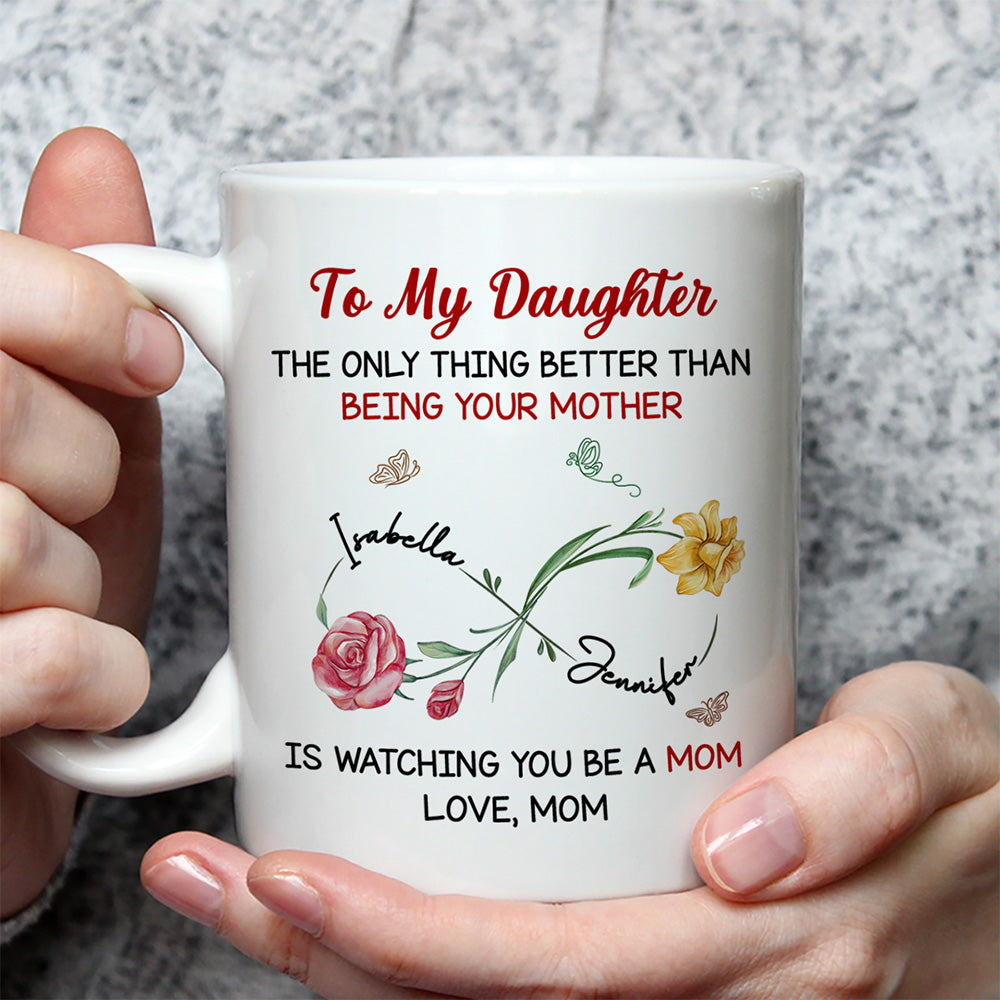 Custom Mother's Day Gift for Daughter • Watching You Be A Mom My Daughter - Personalized Coffee Mug