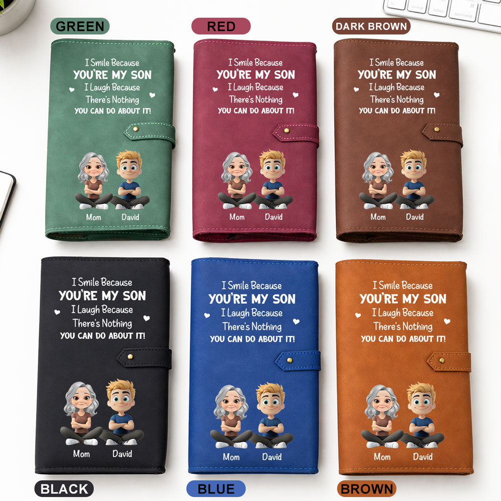 Because You Are My Son - Personalized Leather Charger Bag
