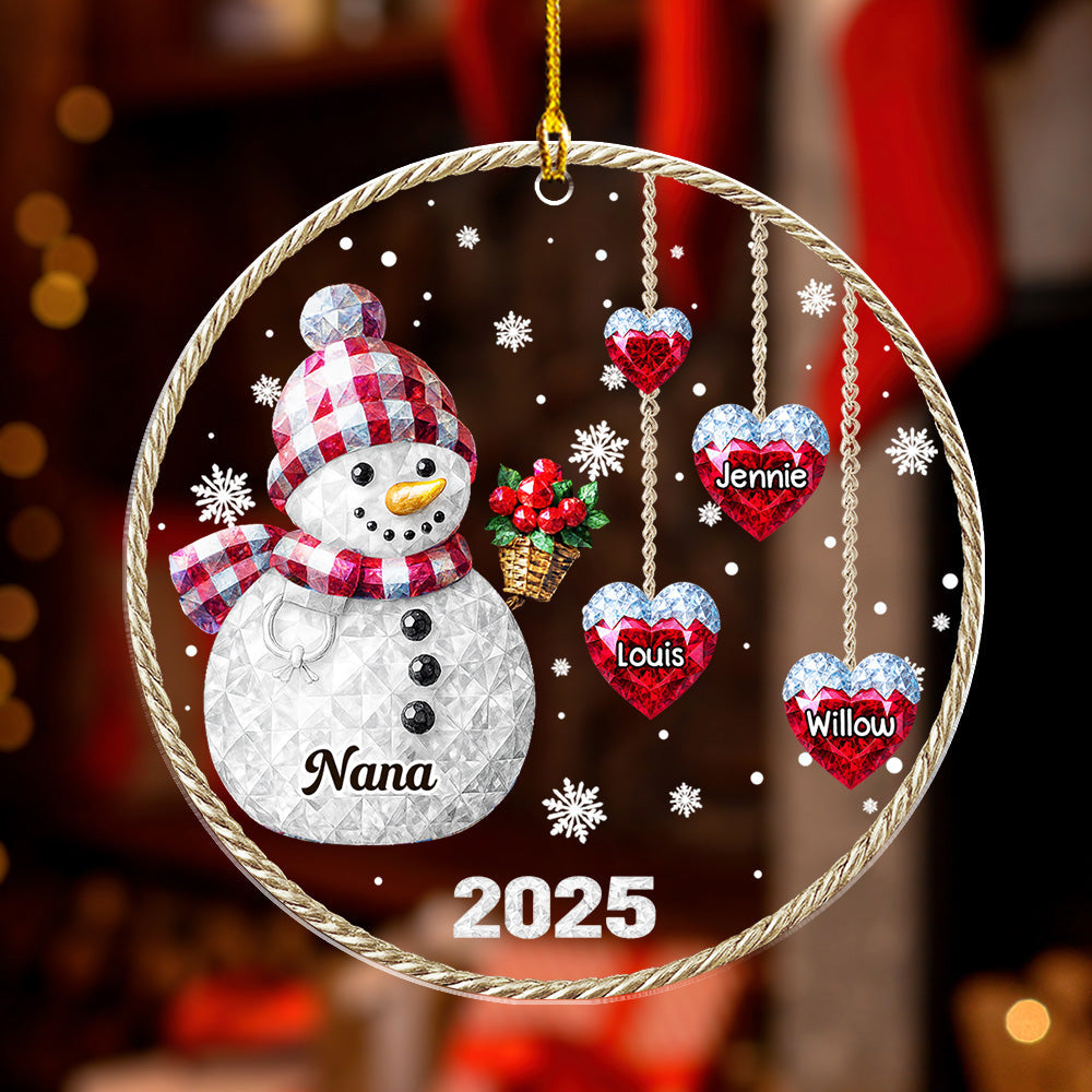 Custom Family Ornament, Christmas Gift for Family Members •  Family Name 2025 - Personalized Acrylic Ornament