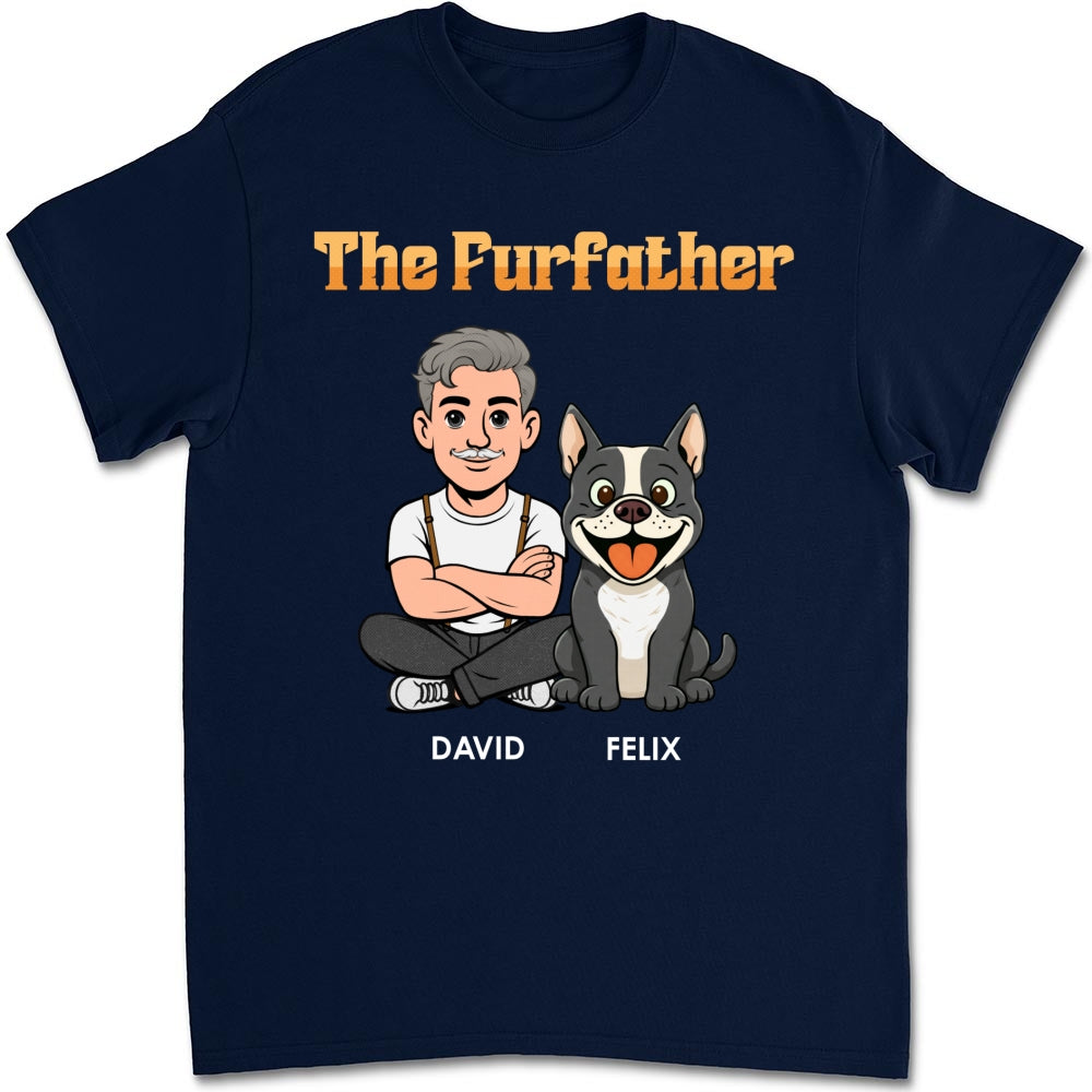 Custom Christmas & Birthday Keepsake Gift • The Furfather Retro - Personalized Shirt