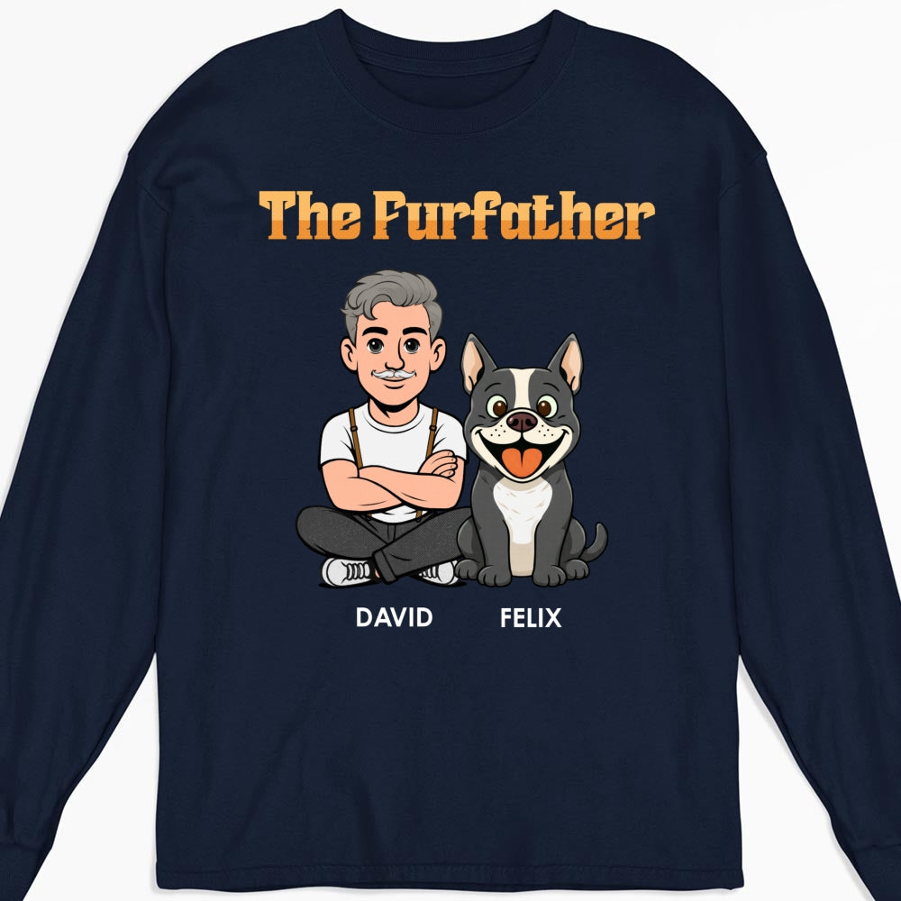 Custom Christmas & Birthday Keepsake Gift • The Furfather Retro - Personalized Shirt