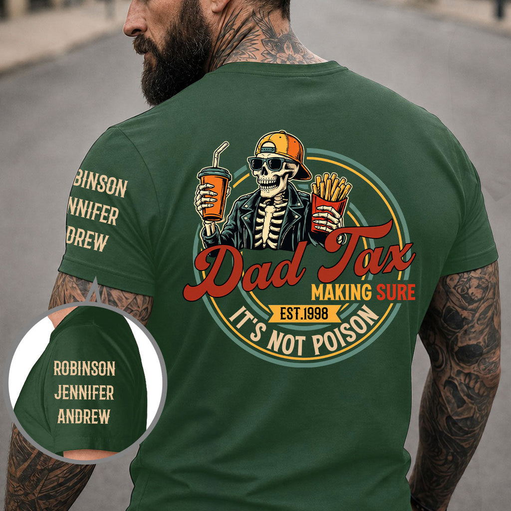 Custom Father's Day, Special Gift for Dad & Grandpa • Poison Tester - Personalized Shirt With Design On Sleeve