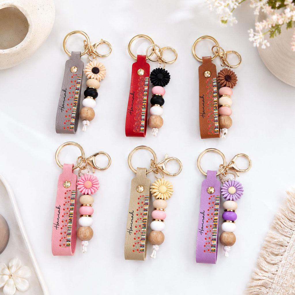 Lovely Girl - Personalized Beaded Keychain