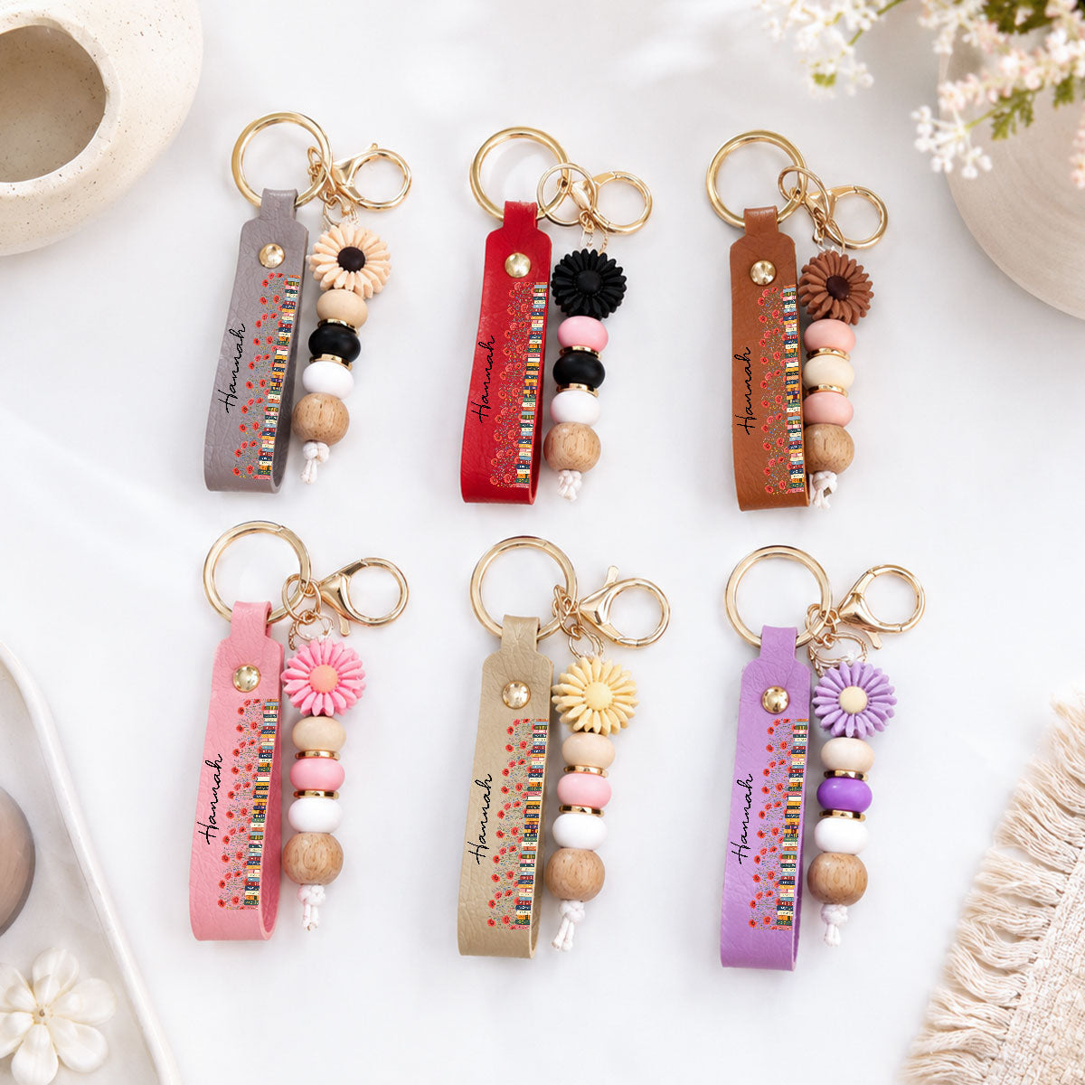 Lovely Girl - Personalized Beaded Keychain