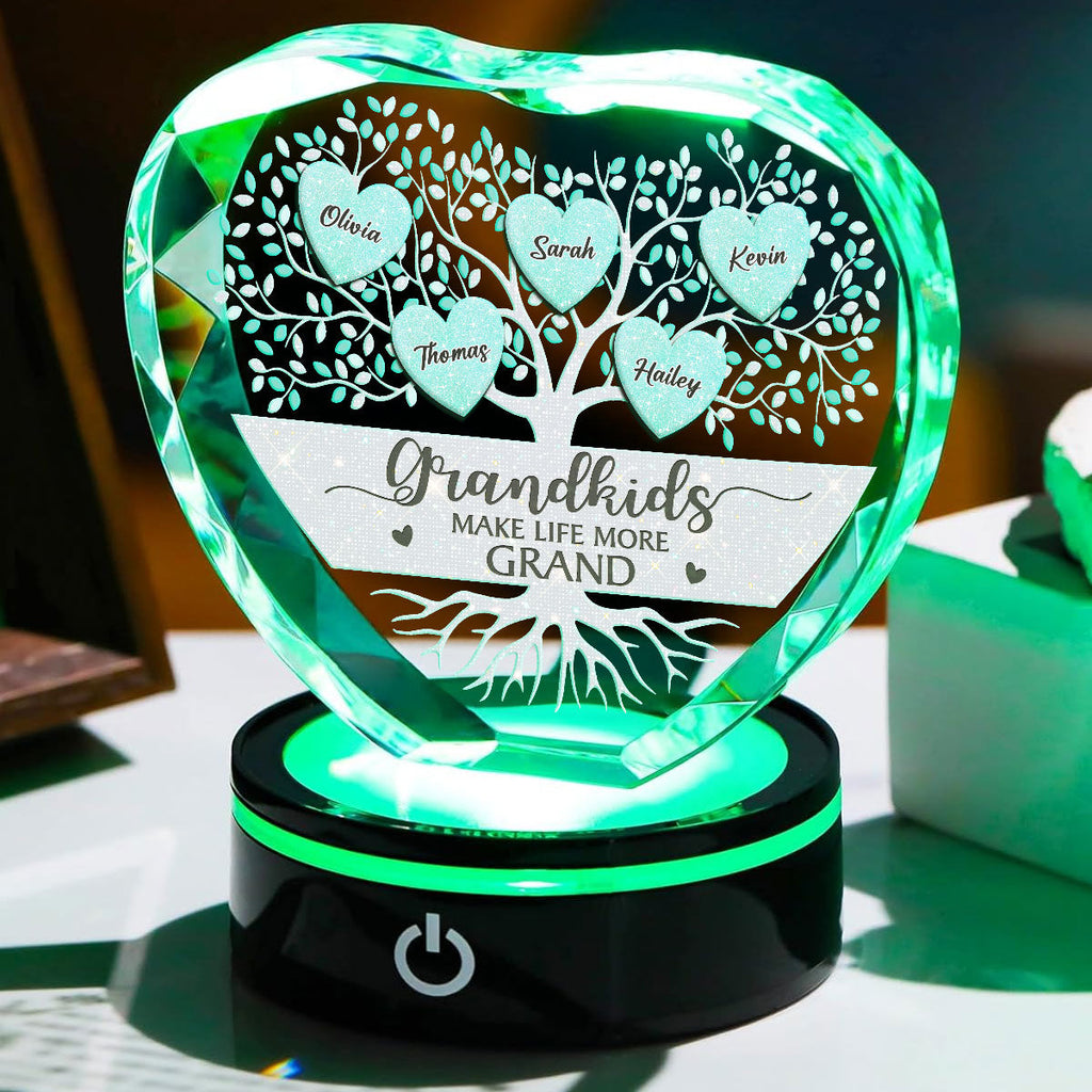 Lovely Grandkids - Personalized Crystal Led Light