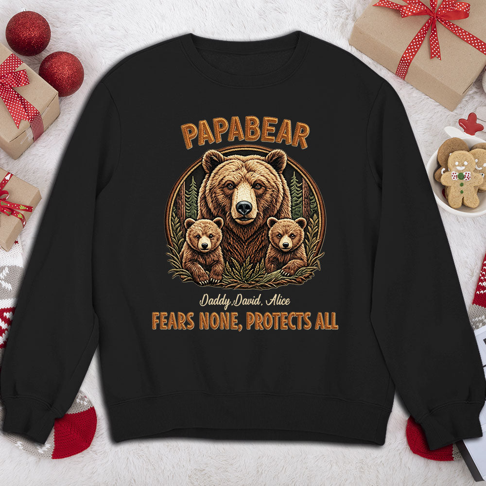 Custom Father's Day, Special Gift for Dad & Grandpa • Protected By Papa Bear - Personalized Shirt