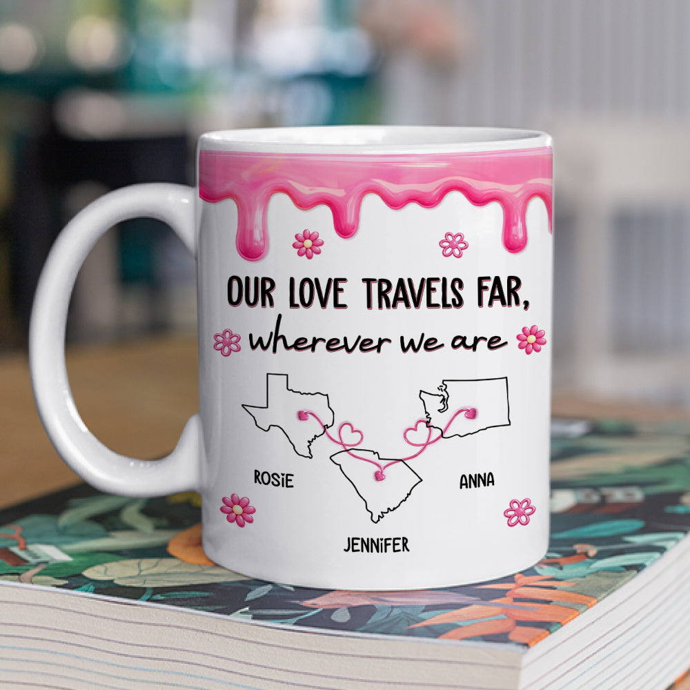 Custom Mother's Day Gift for Mom & Grandma • Wherever We Are - Personalized Coffee Mug