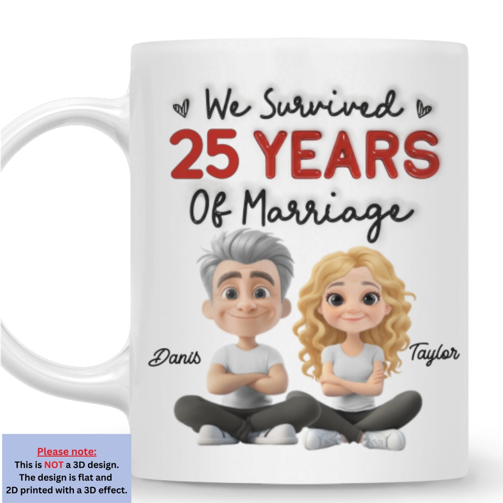 Custom Anniversary Keepsake Gifts For Couple • Still Survive - Personalized 3D Inflated Effect Mug