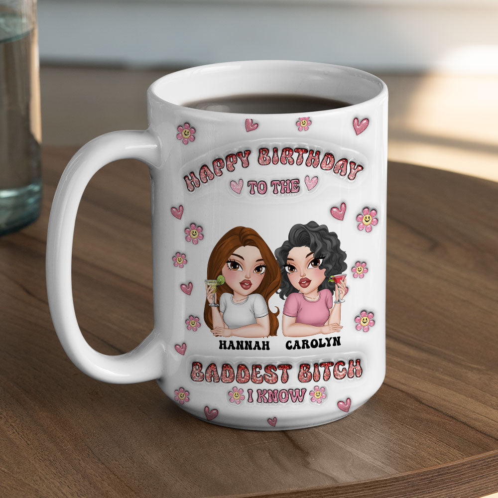Custom Best Friend, Christmas & Birthday Friendship Keepsake Gift • Slaying Every Year- Personalized 3D Inflated Effect Mug