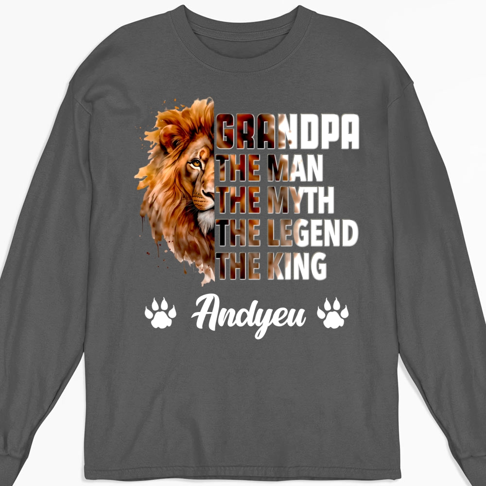 Custom Father's Day, Special Gift for Dad & Grandpa • Dad Is The King - Personalized Shirt