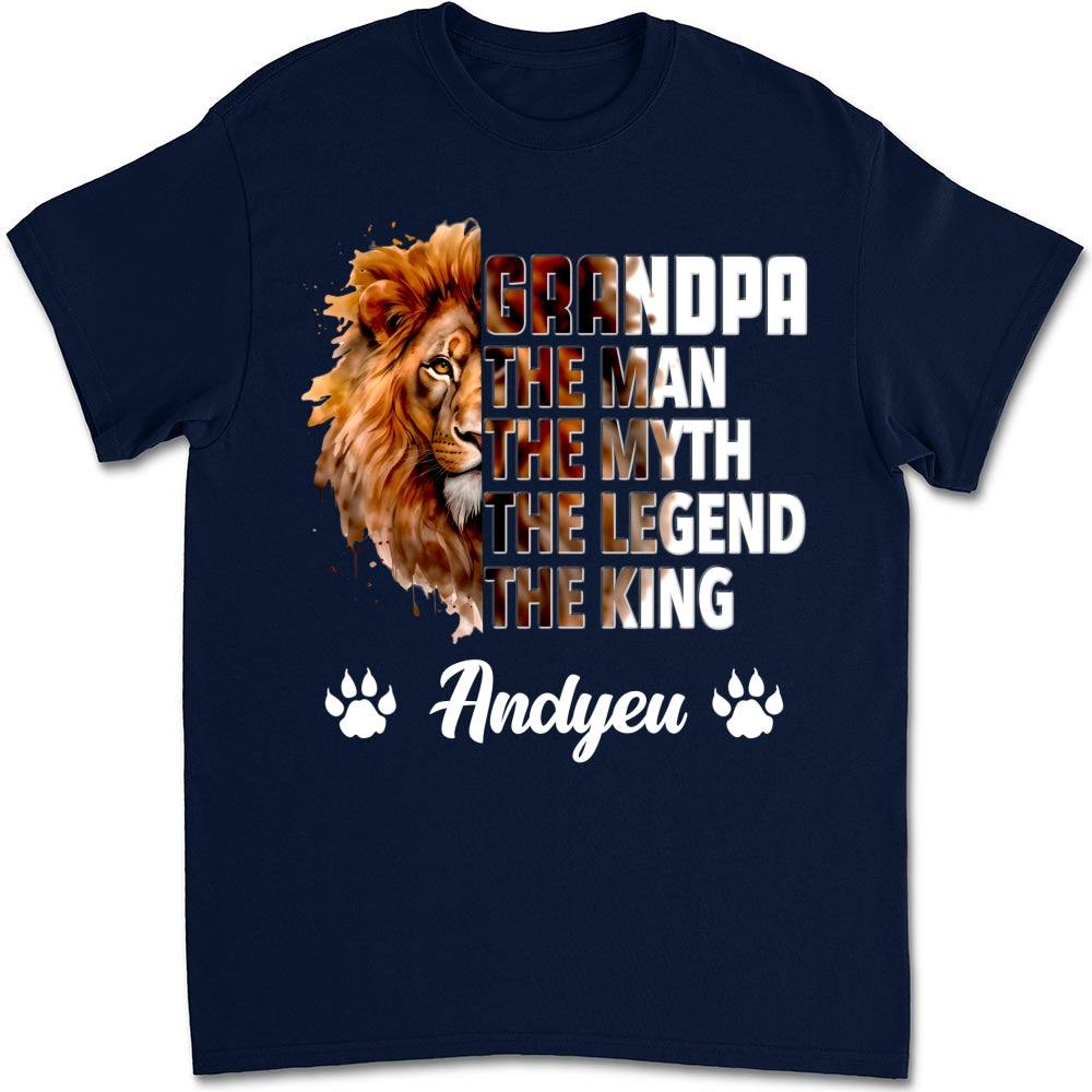 Custom Father's Day, Special Gift for Dad & Grandpa • Dad Is The King - Personalized Shirt