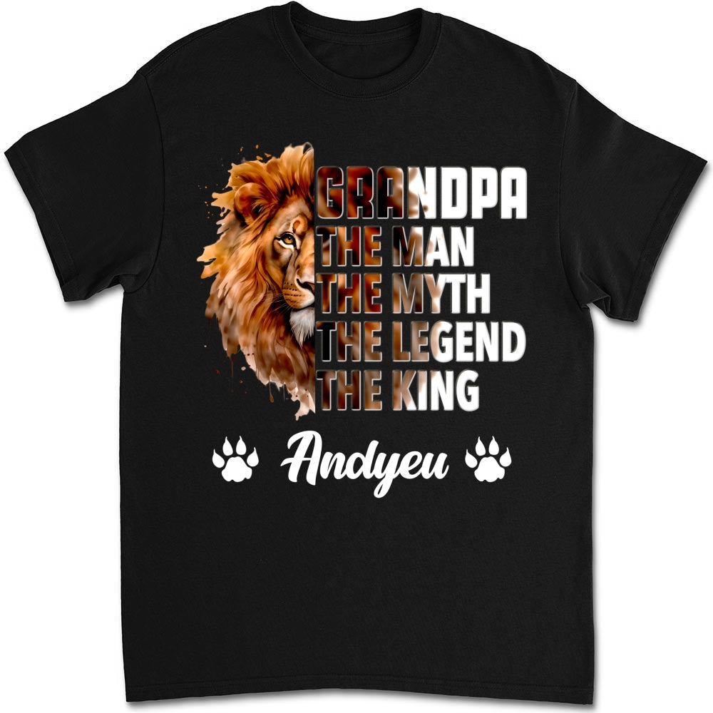 Custom Father's Day, Special Gift for Dad & Grandpa • Dad Is The King - Personalized Shirt