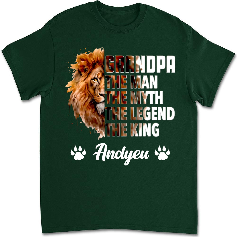 Custom Father's Day, Special Gift for Dad & Grandpa • Dad Is The King - Personalized Shirt