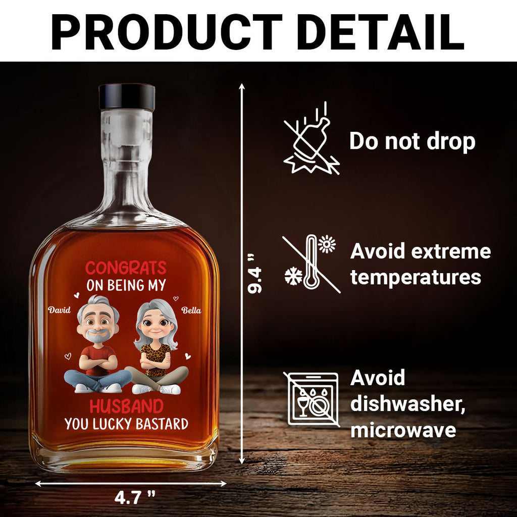 Congrats My Husband - Personalized Spirits Decanter