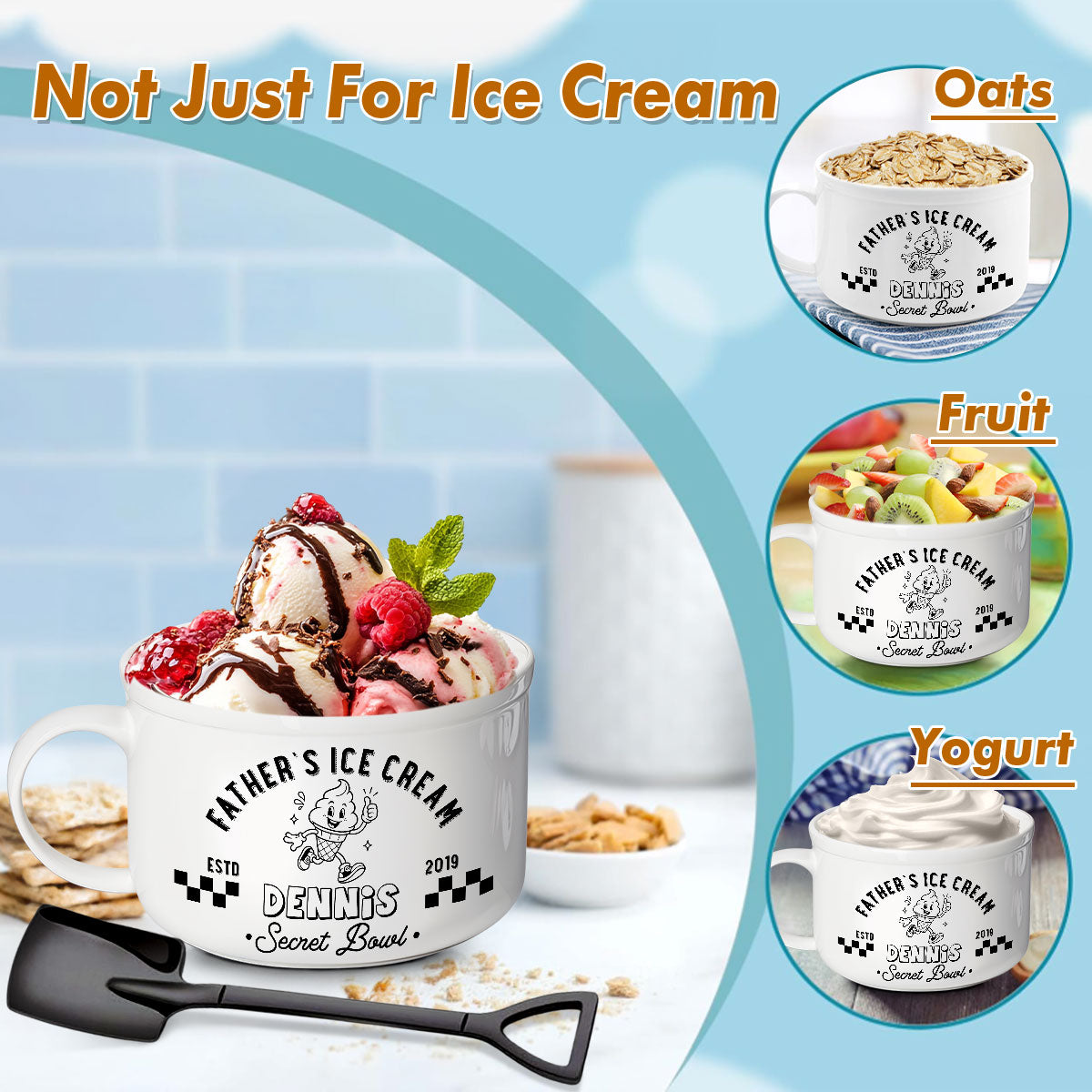 Reserved For Dad Only - Personalized Ceramic Bowl