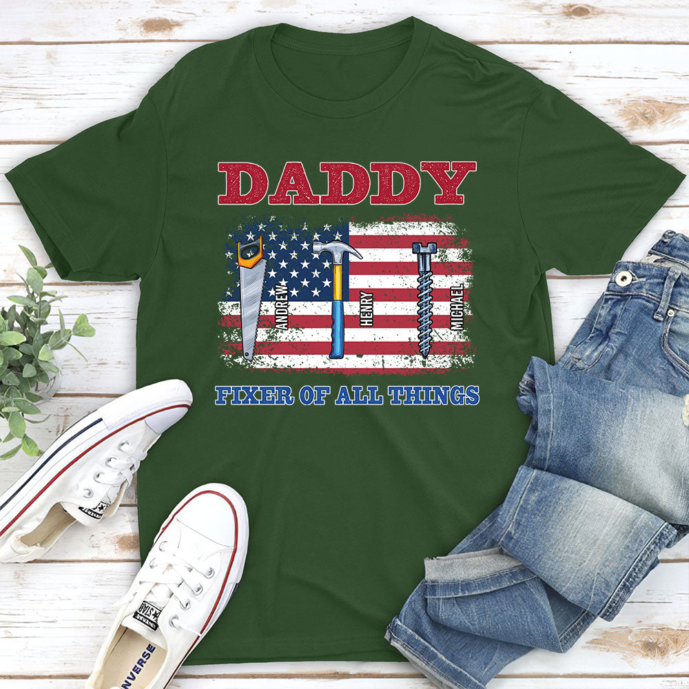 Custom Father's Day, Special Gift for Dad & Grandpa • Handy Dad Hero At Home - Personalized Shirt