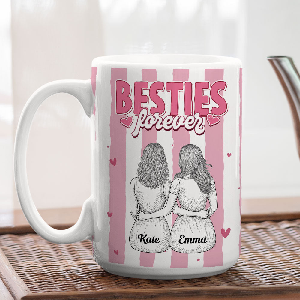 Custom Best Friend, Christmas & Birthday Friendship Keepsake Gift • Sister Friend Always By My Side - Personalized Coffee Mug