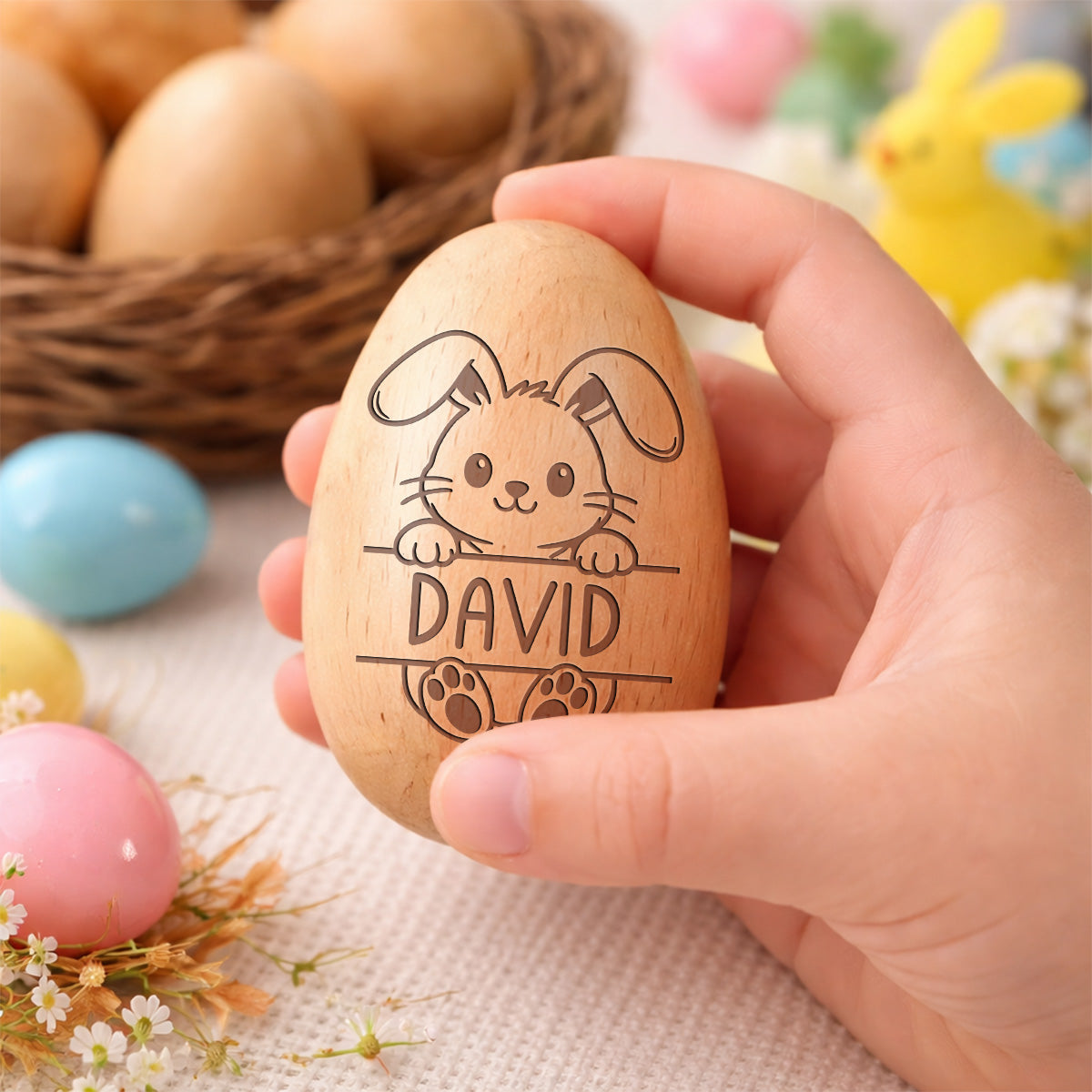 Easter Egg - Personalized Wooden Egg Shaker