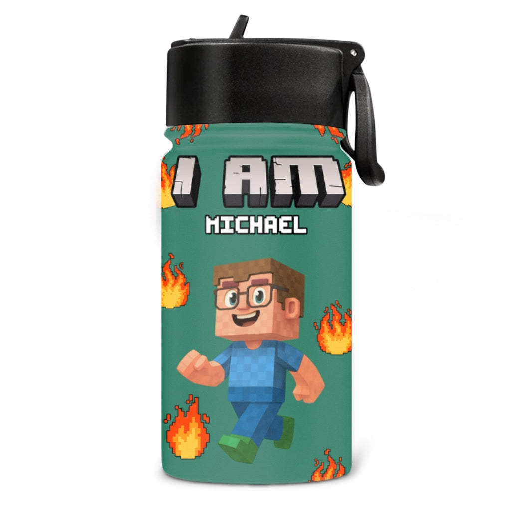 Blocky Kid - Personalized Kids Water Bottle