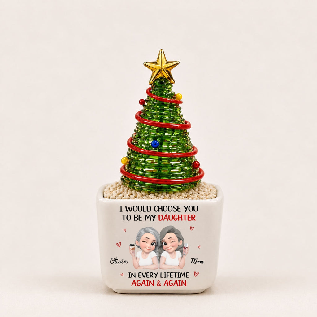 Choose You - Personalized Glass Christmas Tree
