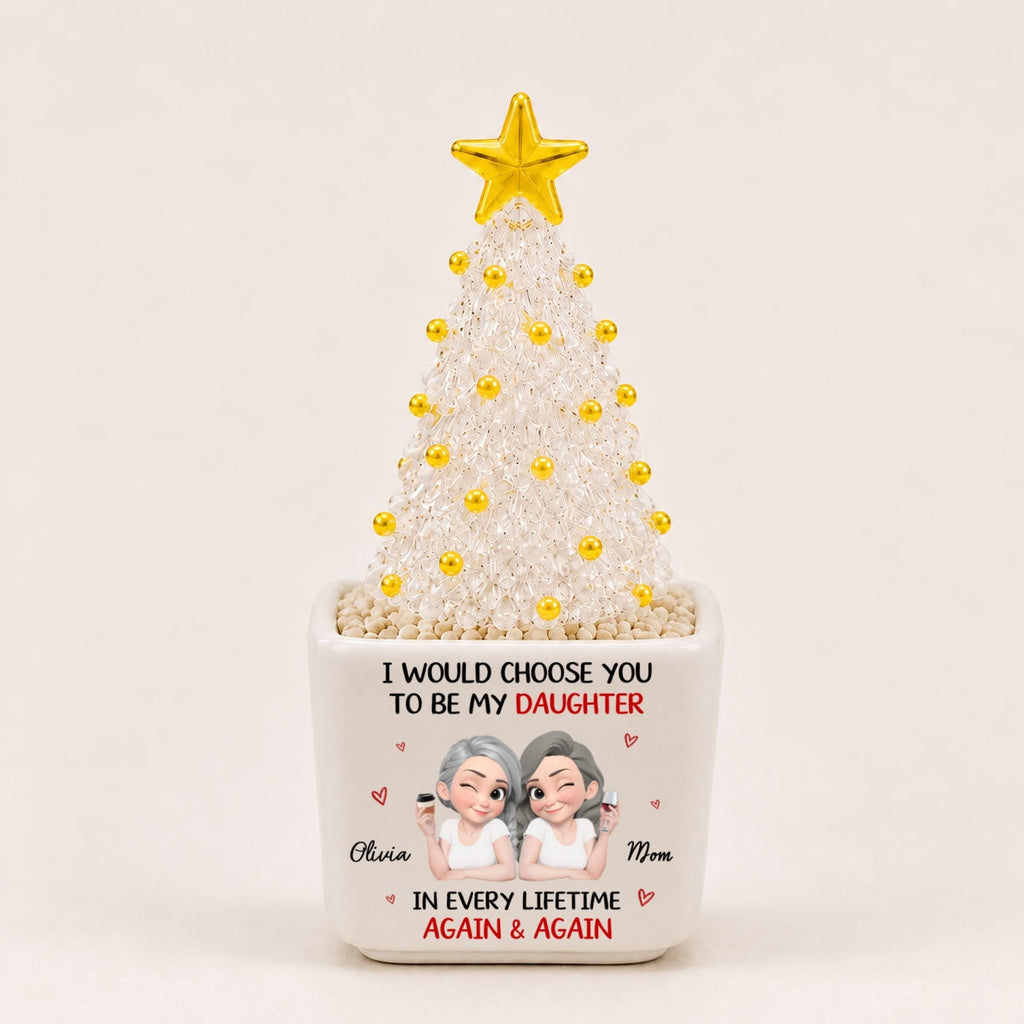 Choose You - Personalized Glass Christmas Tree