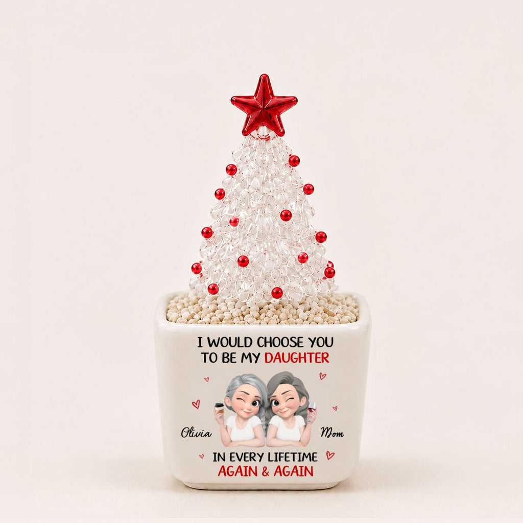 Choose You - Personalized Glass Christmas Tree