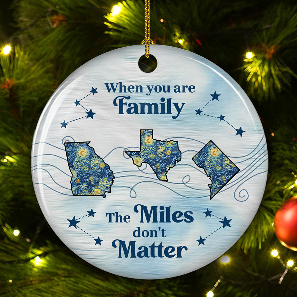 Custom Family Ornament, Christmas Gift for Family Members •  Home Is Love - Personalized Ceramic Ornament