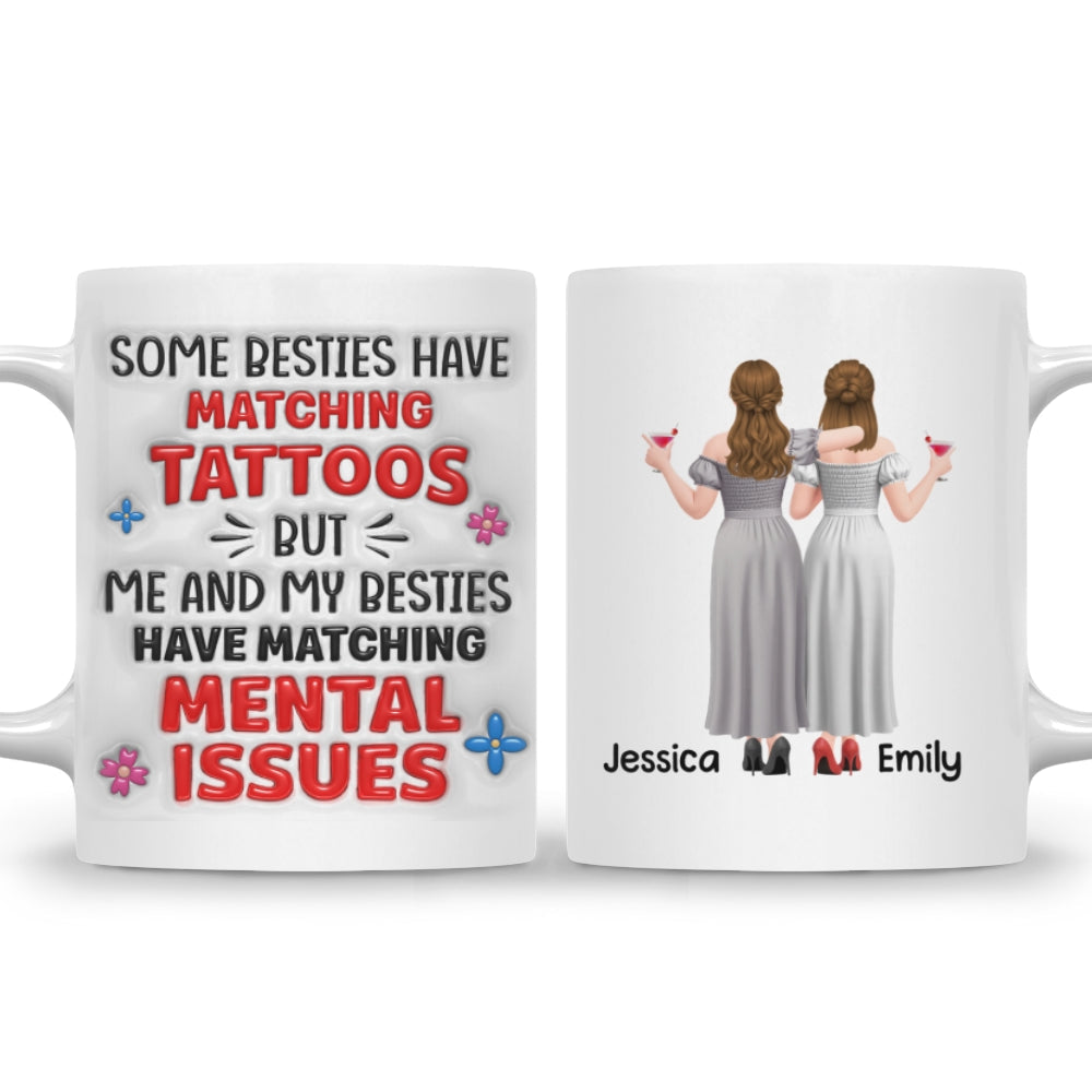 Custom Best Friend, Christmas & Birthday Friendship Keepsake Gift • Matching Friends - Personalized 3D Inflated Effect Mug