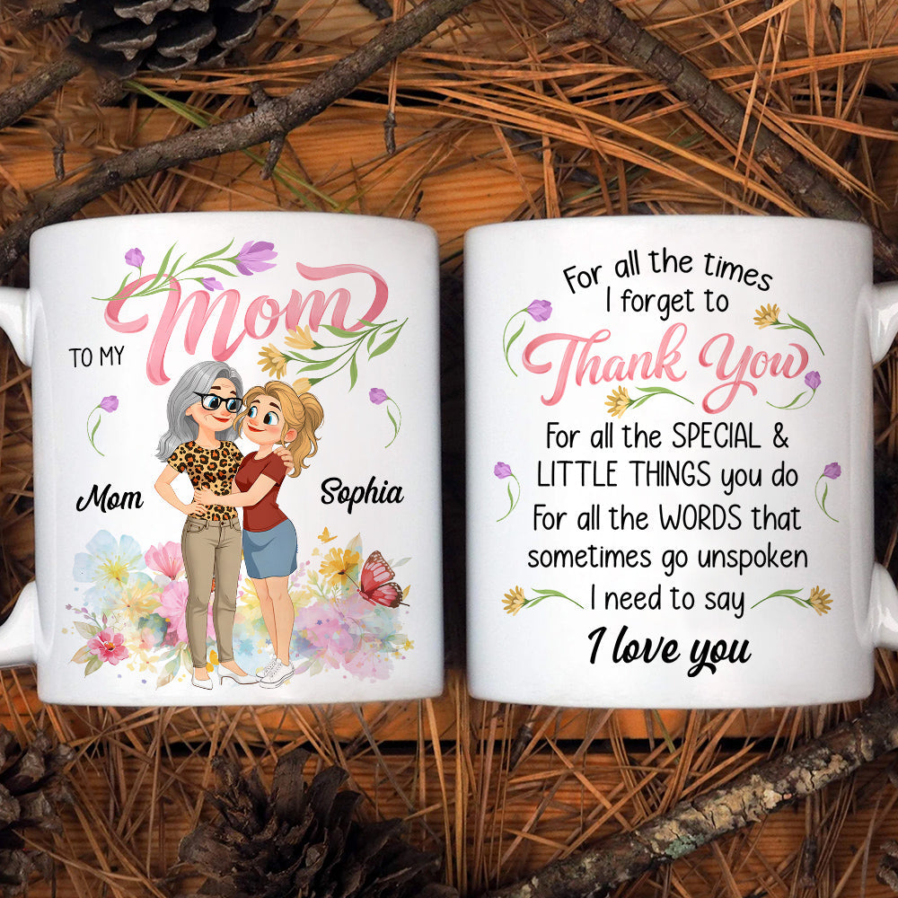 Custom Mother's Day Gift for Mom & Grandma • I Need To Say - Personalized Coffee Mug
