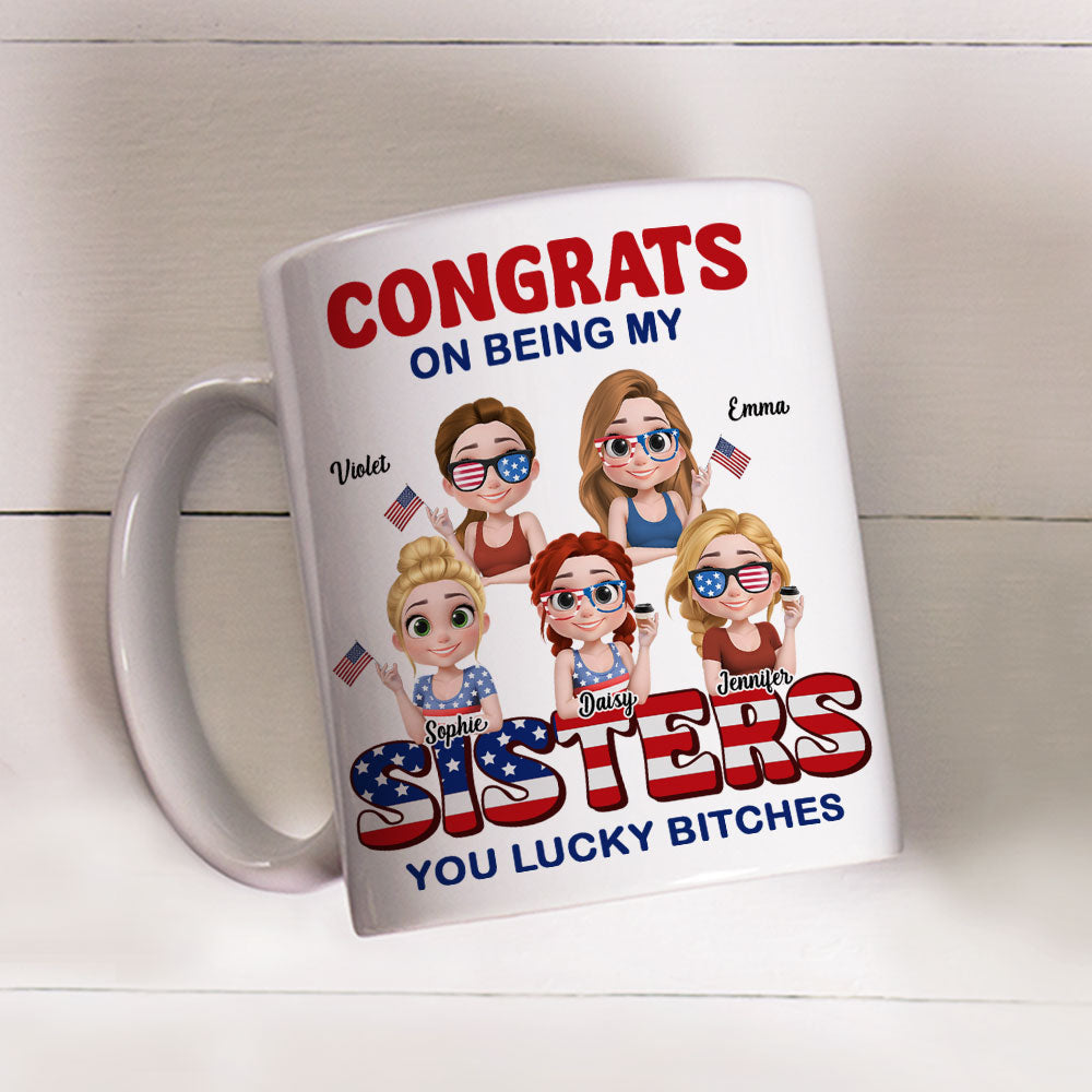 Custom Best Friend, Christmas & Birthday Friendship Keepsake Gift • American Best Friends - Personalized Coffee Mug