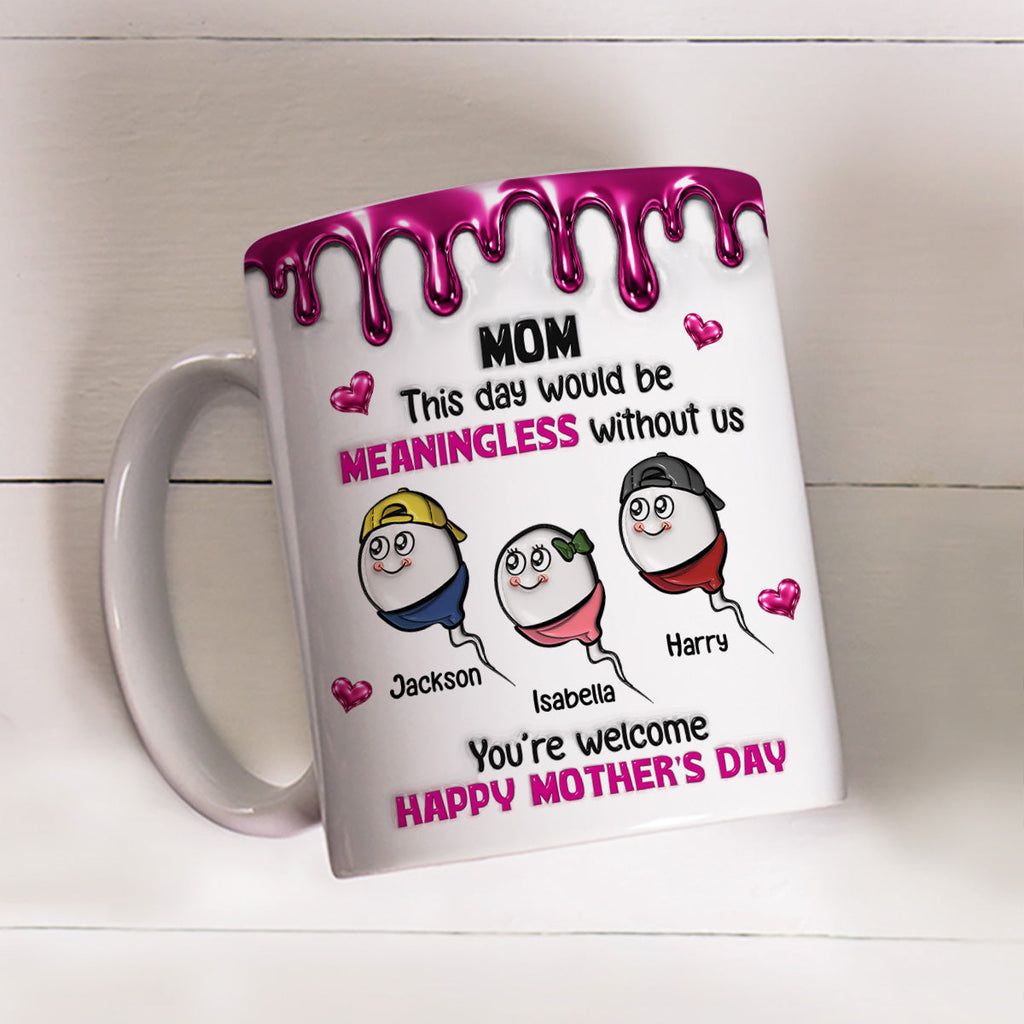 Custom Anniversary Keepsake Gifts For Couple • Without Us - Personalized 3D Inflated Effect Mug