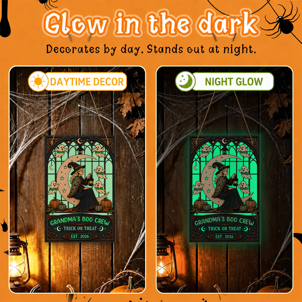 Boo Crew - Personalized Luminous 2-Layered Wood Sign
