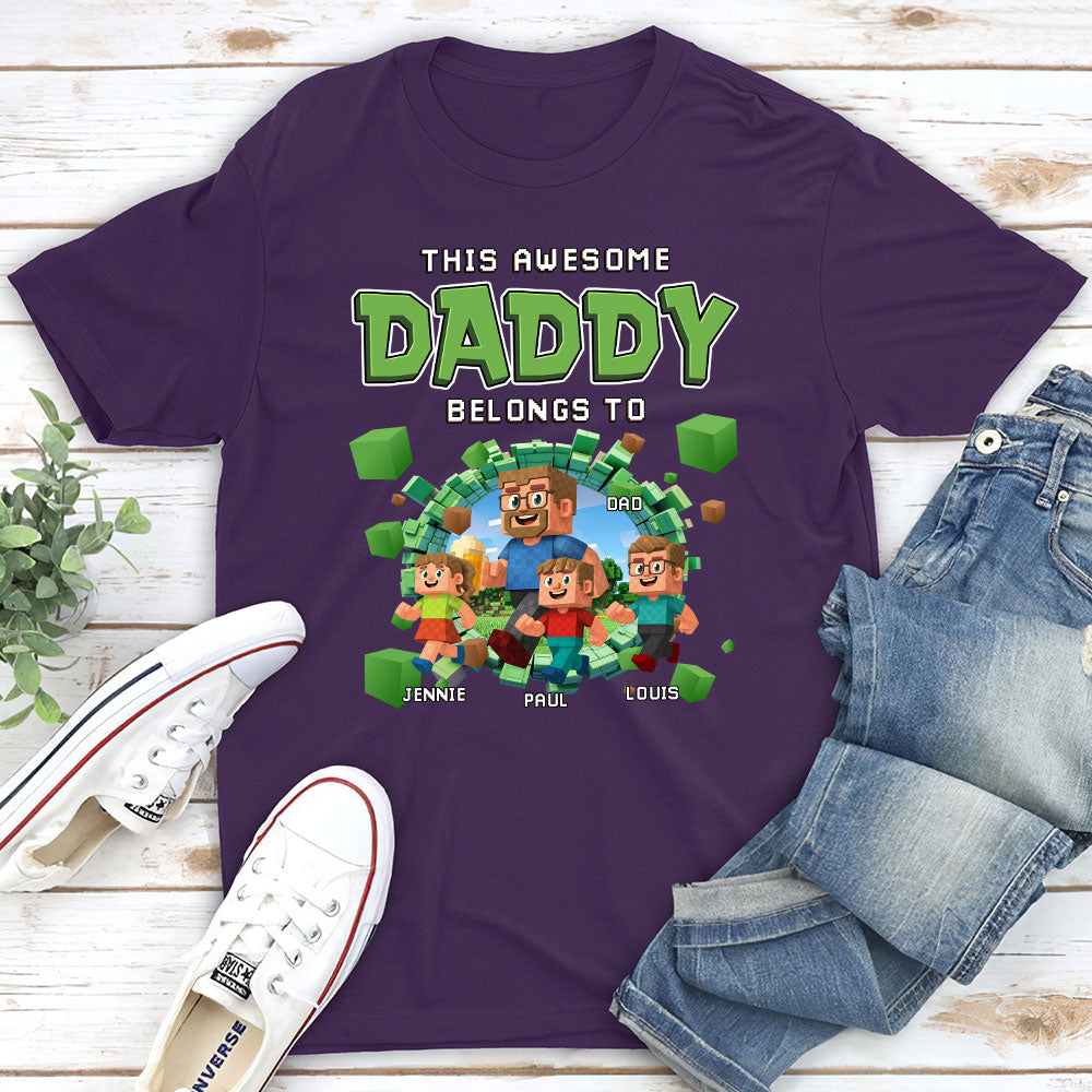 Custom Father's Day, Special Gift for Dad & Grandpa • Pixel Island Hero - Personalized Shirt