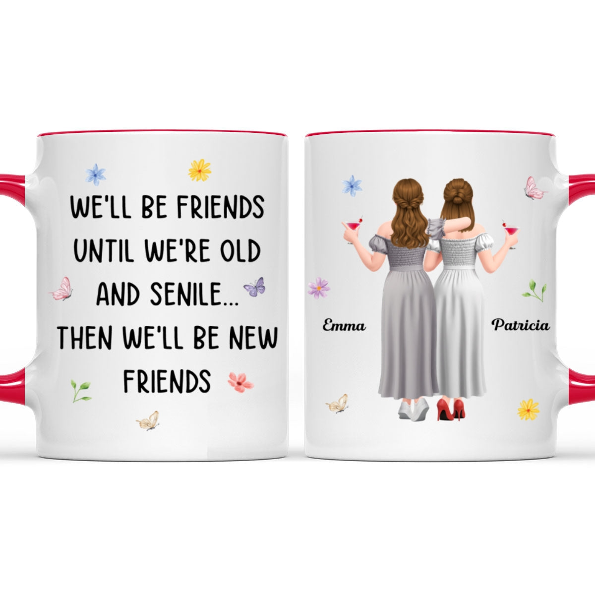 Custom Best Friend, Christmas & Birthday Friendship Keepsake Gift • Old And Senile - Personalized Accent Mug