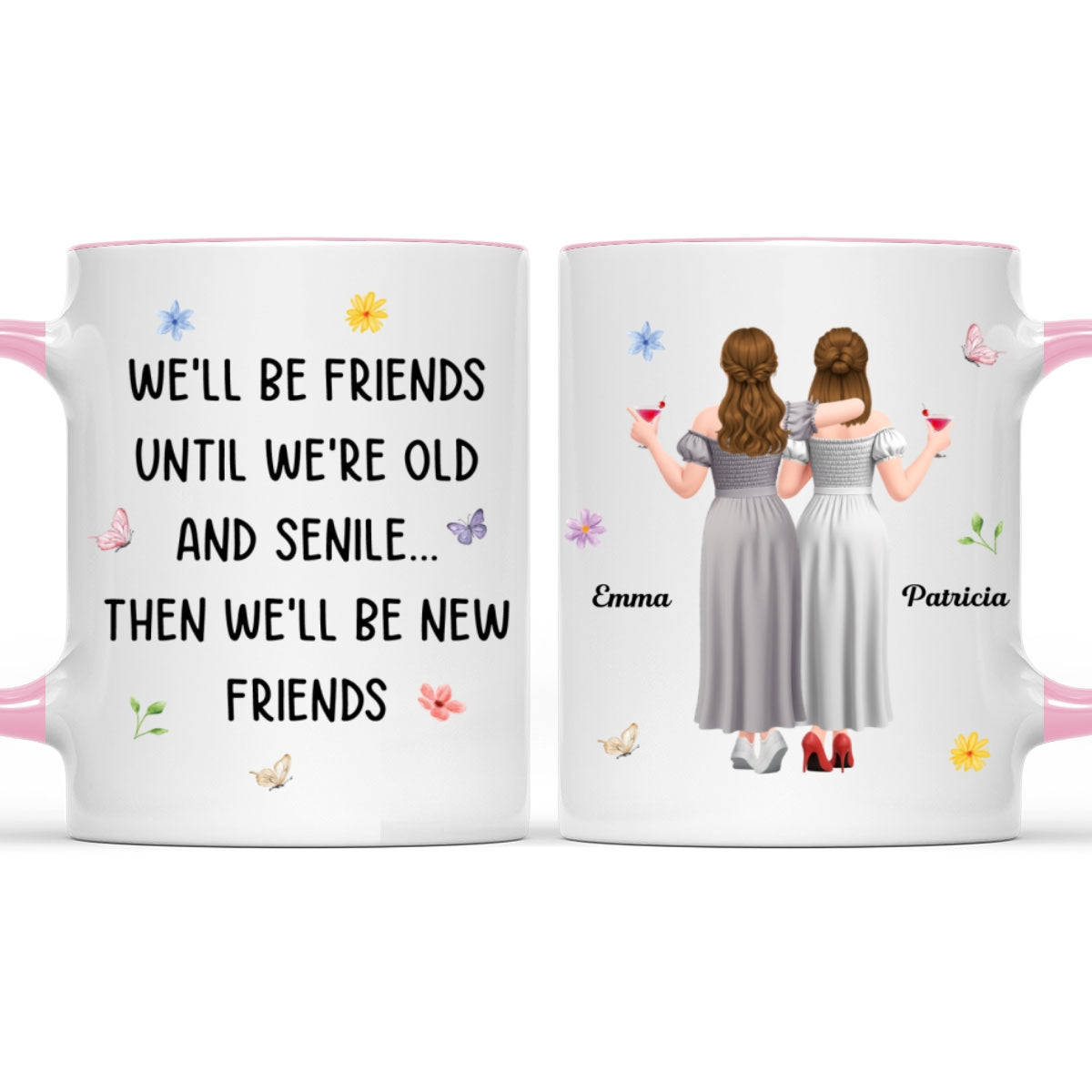 Custom Best Friend, Christmas & Birthday Friendship Keepsake Gift • Old And Senile - Personalized Accent Mug