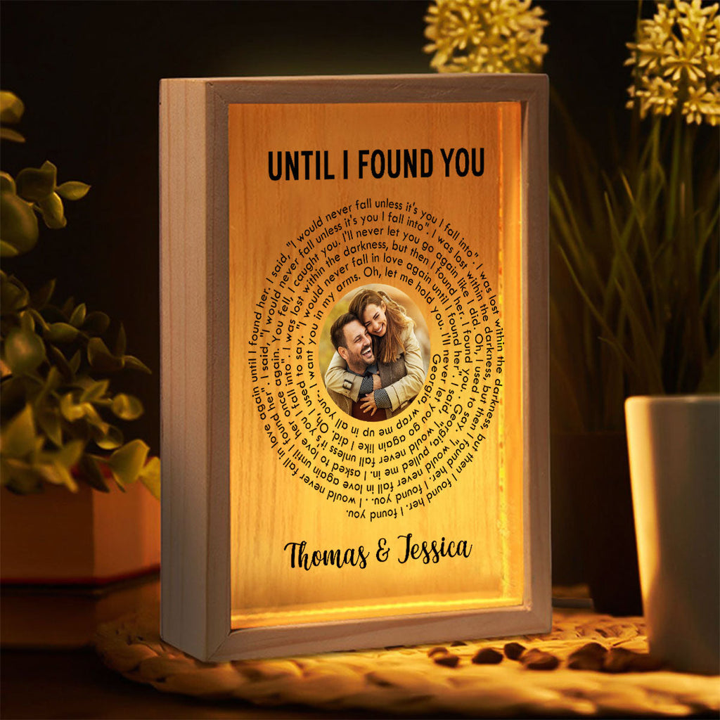 Couple Photo And Favorite Spiral Song Lyrics - Personalized Frame Light Box