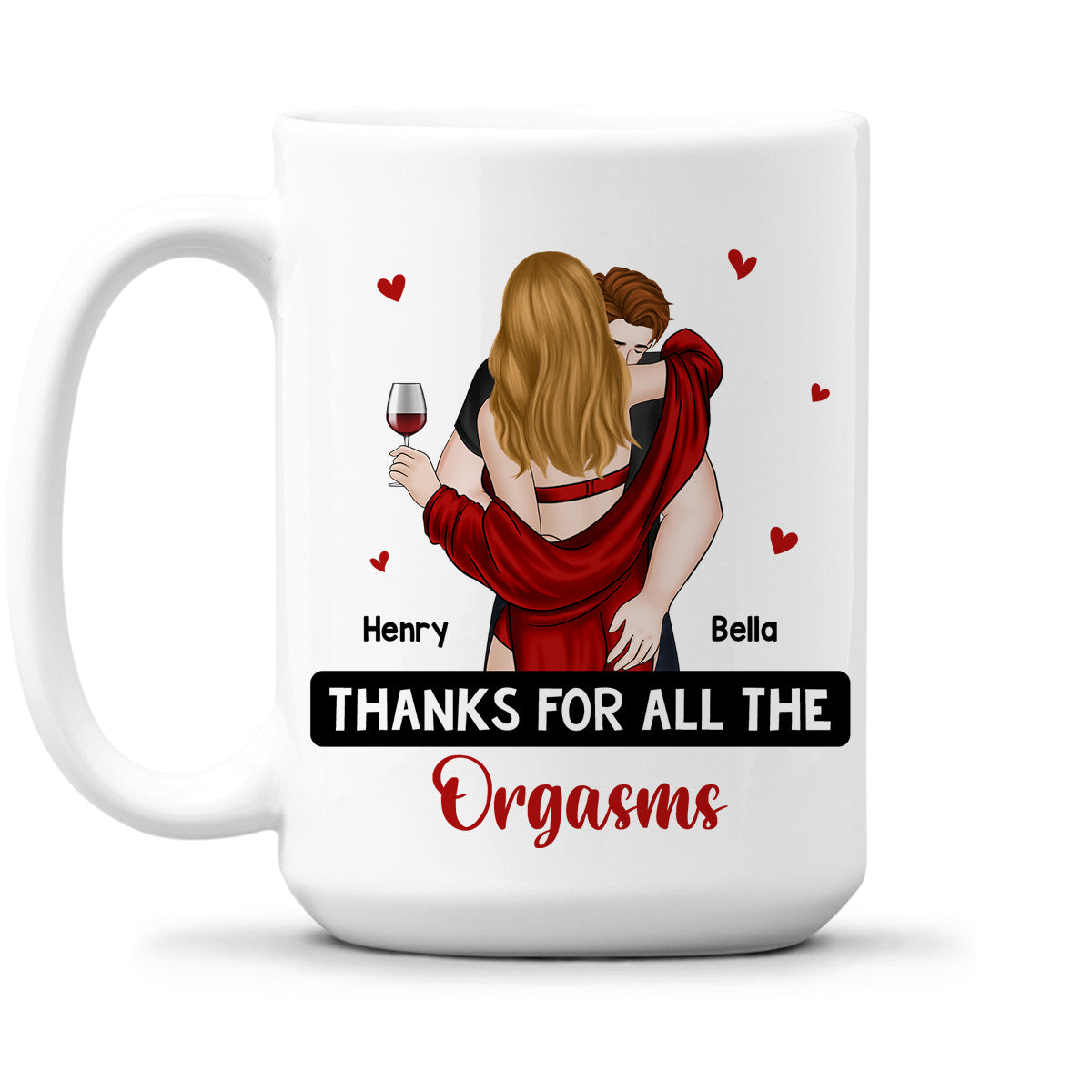 Custom Anniversary Keepsake Gifts For Couple • Thanks For All The Orgasms - Personalized Coffee Mug
