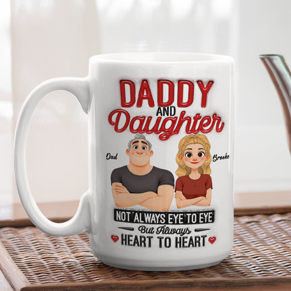 Custom Mother's Day Gift for Daughter • Forever Dad Daughter Love - Personalized 3D Inflated Effect Mug