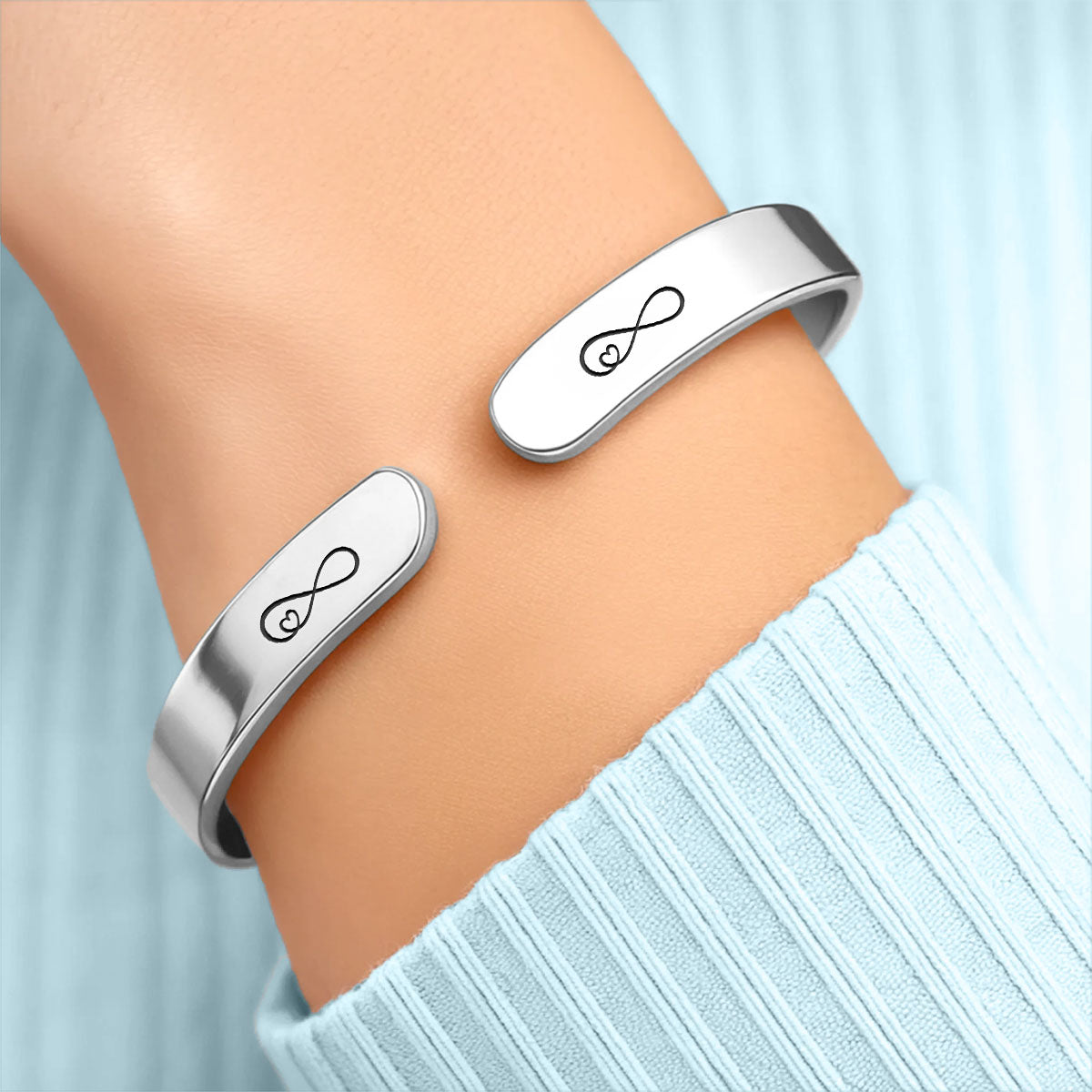 Sisters Will Always Be Connected - Personalized Bracelet Cuff