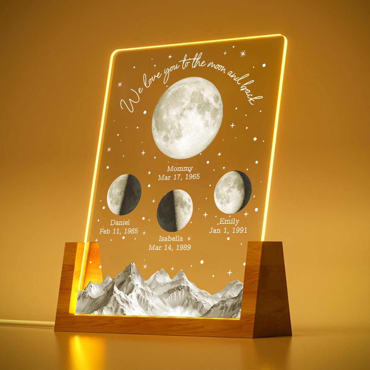 Custom Mother's Day Gift for Mom Grandma • We Cherish You Beyond Stars - Personalized Night Light